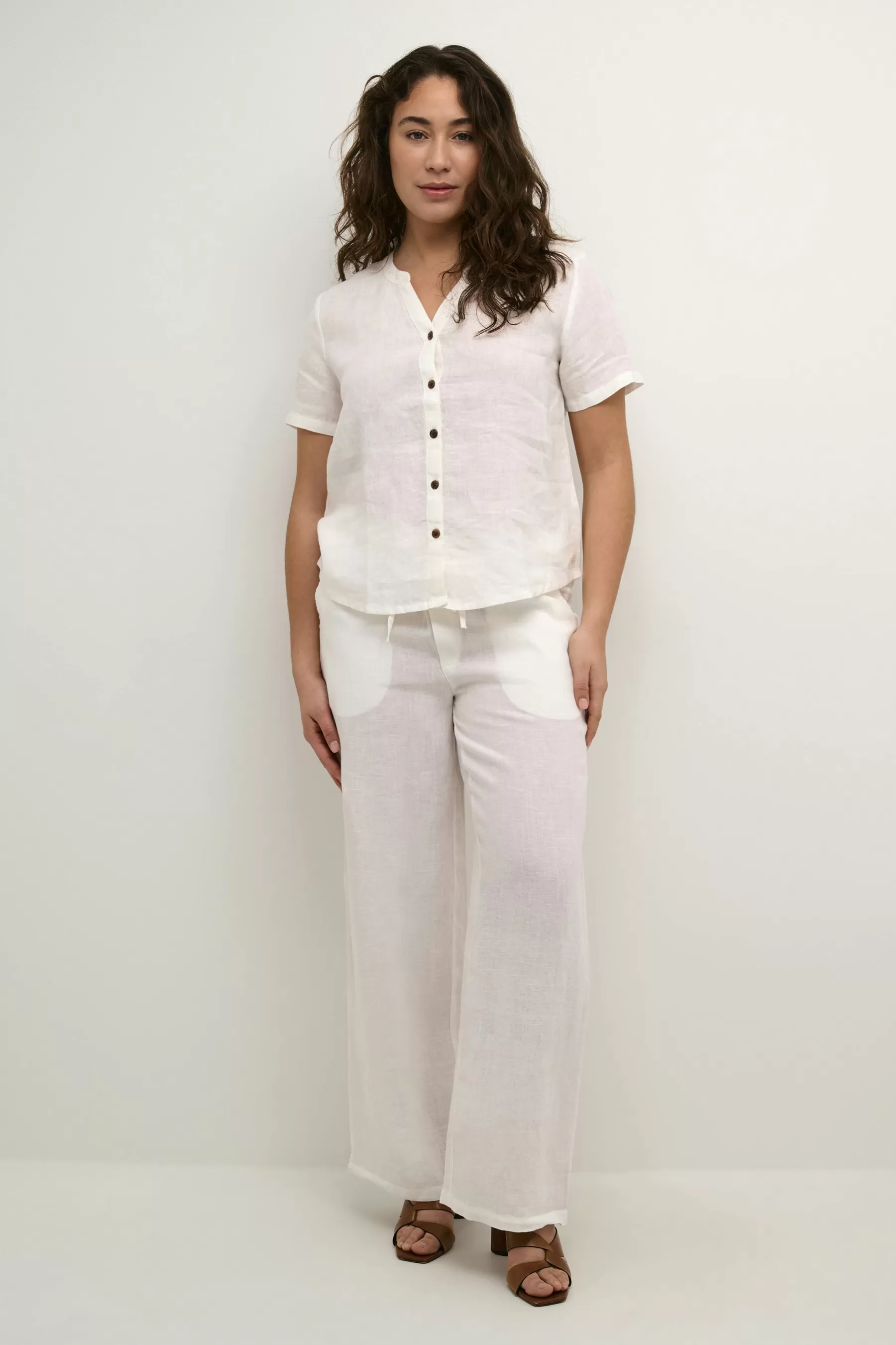 Flash Sale CRBellis Linen shirt Shirts & Blouses