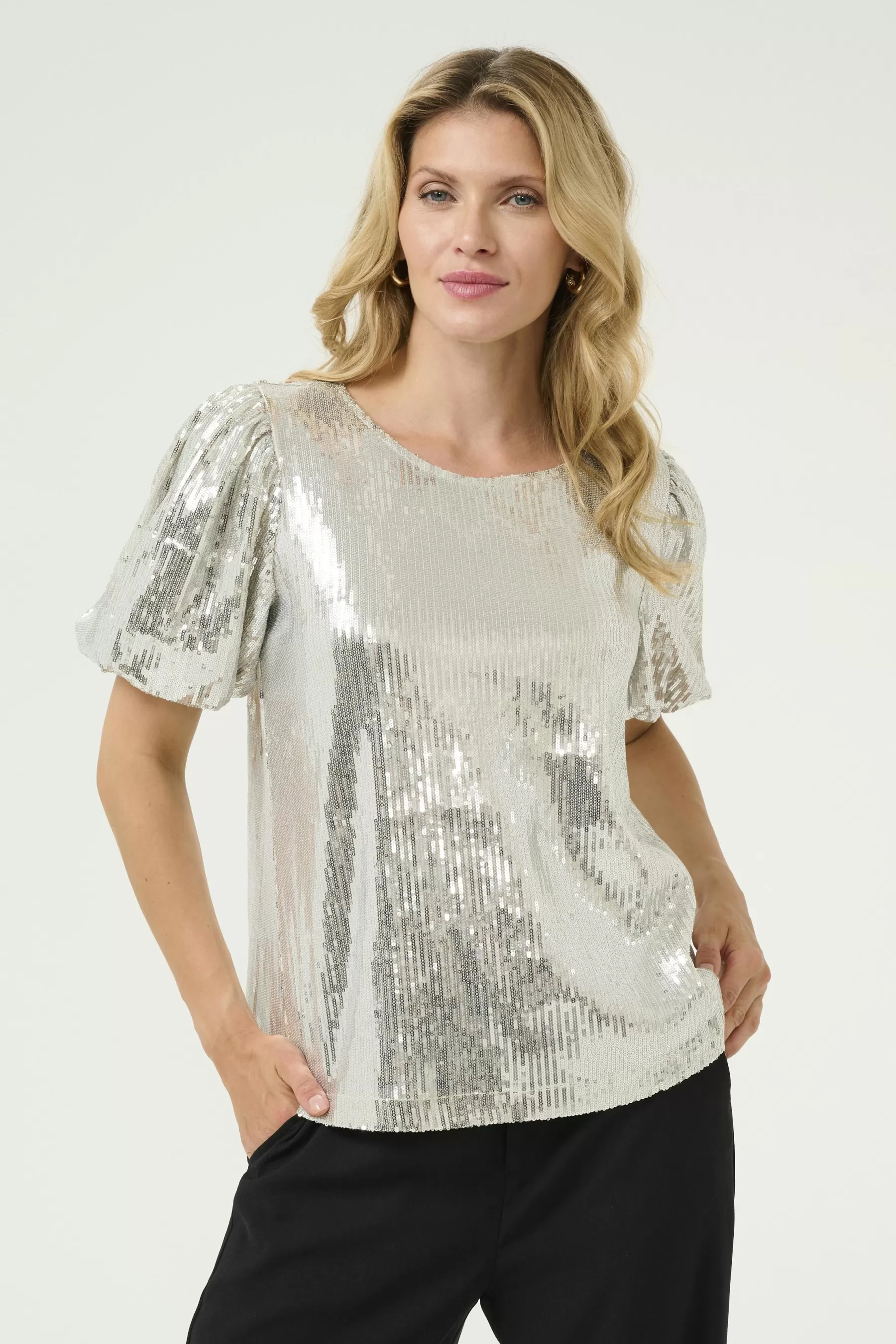 Hot CRFesti Sequin blouse Shirts & Blouses