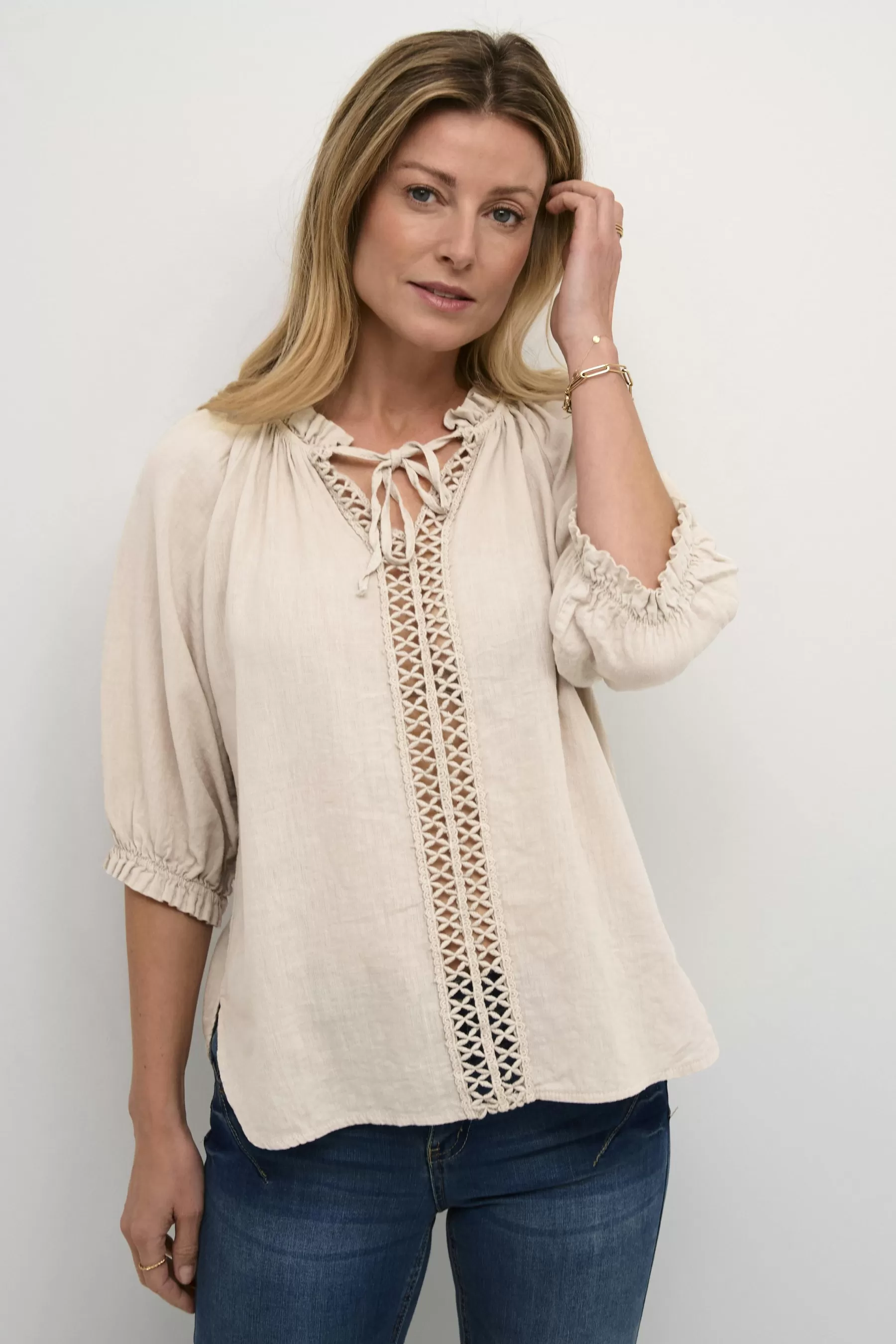 Fashion CRKiyo Linen blouse Shirts & Blouses