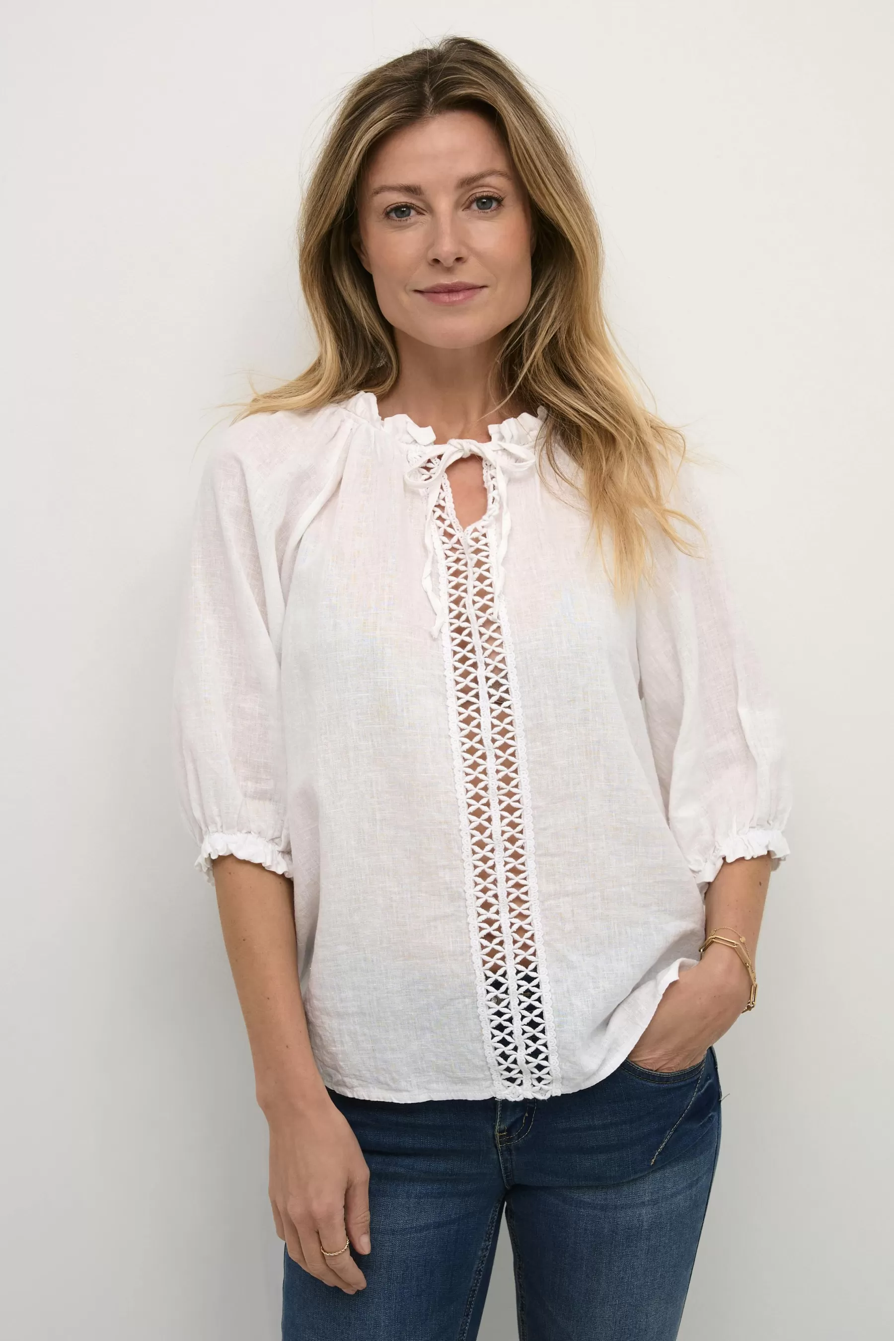 Shop CRKiyo Linen blouse Shirts & Blouses