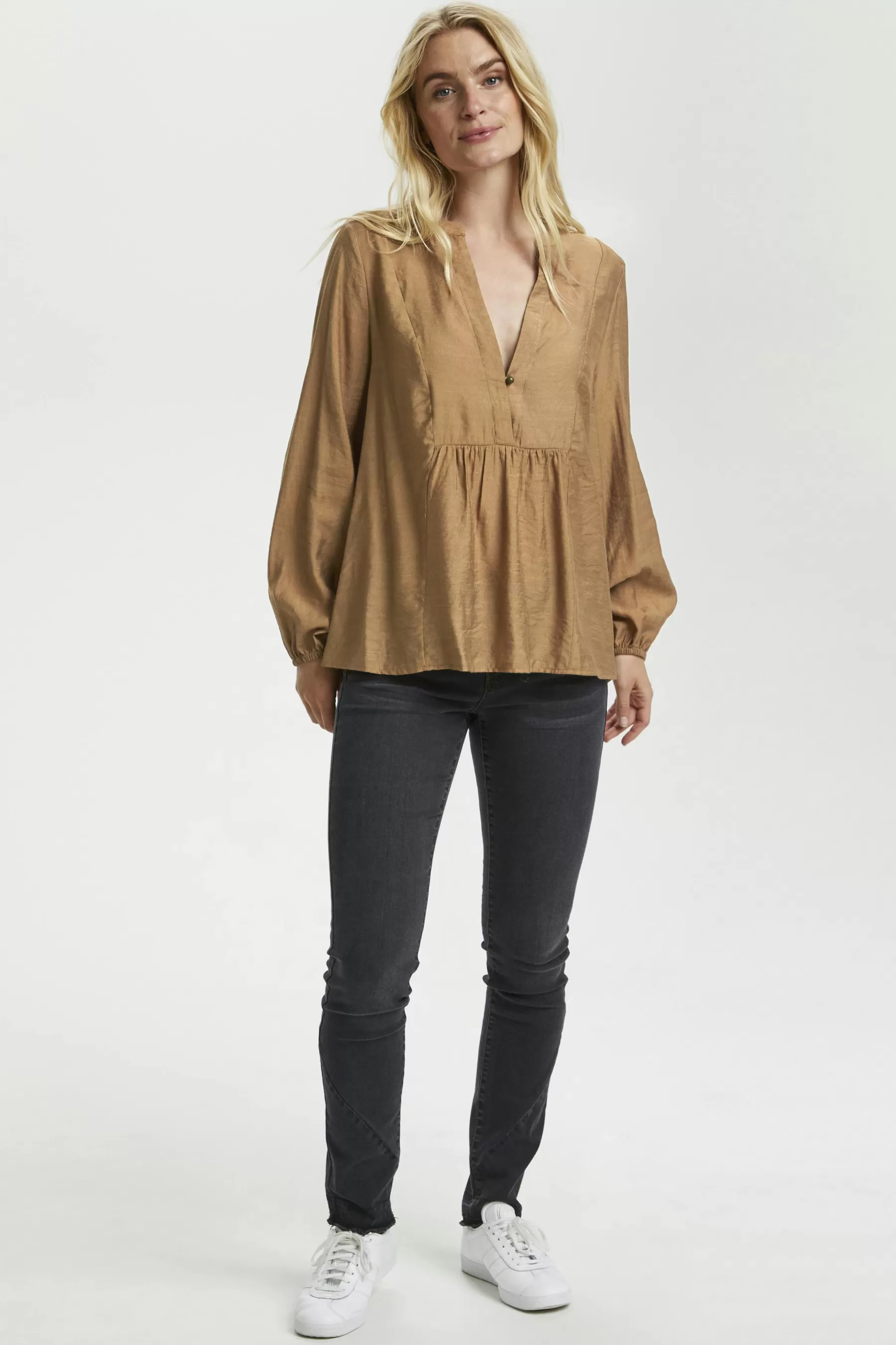 Cheap CRLiselin Blouse with long sleeve Shirts & Blouses