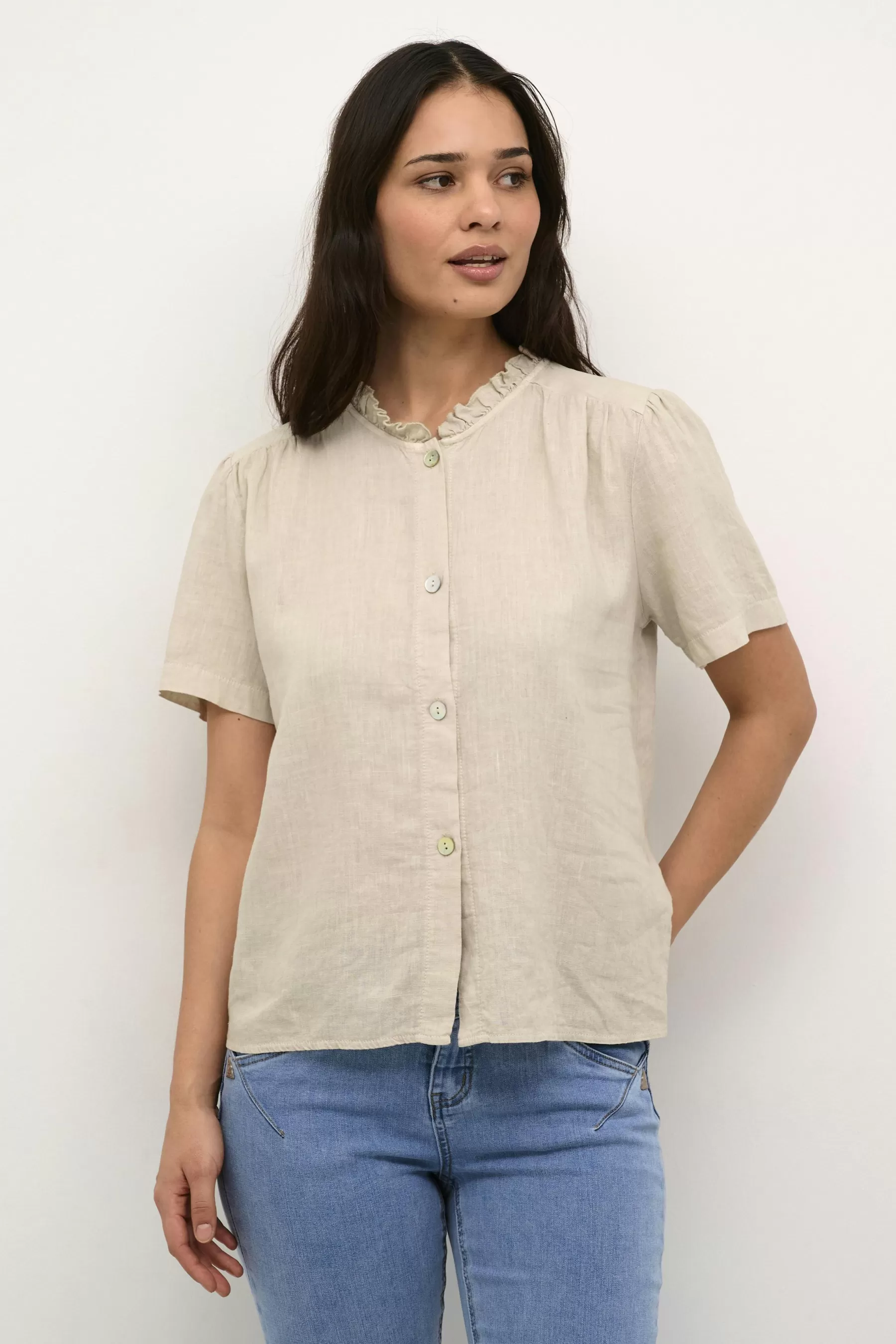 Flash Sale CRMellis Linen blouse Shirts & Blouses