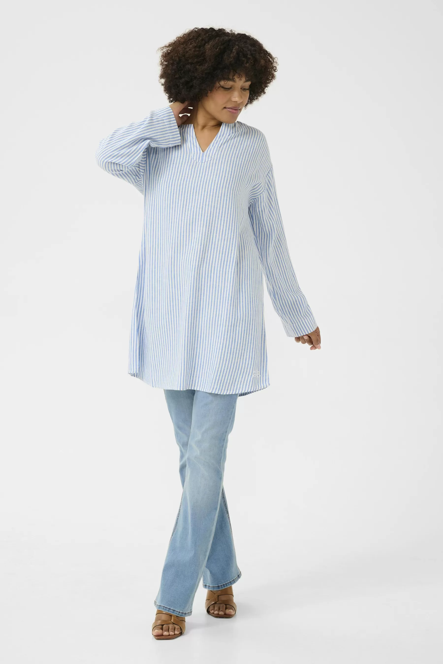 Cheap CRVenta Linen Tunic Dresses