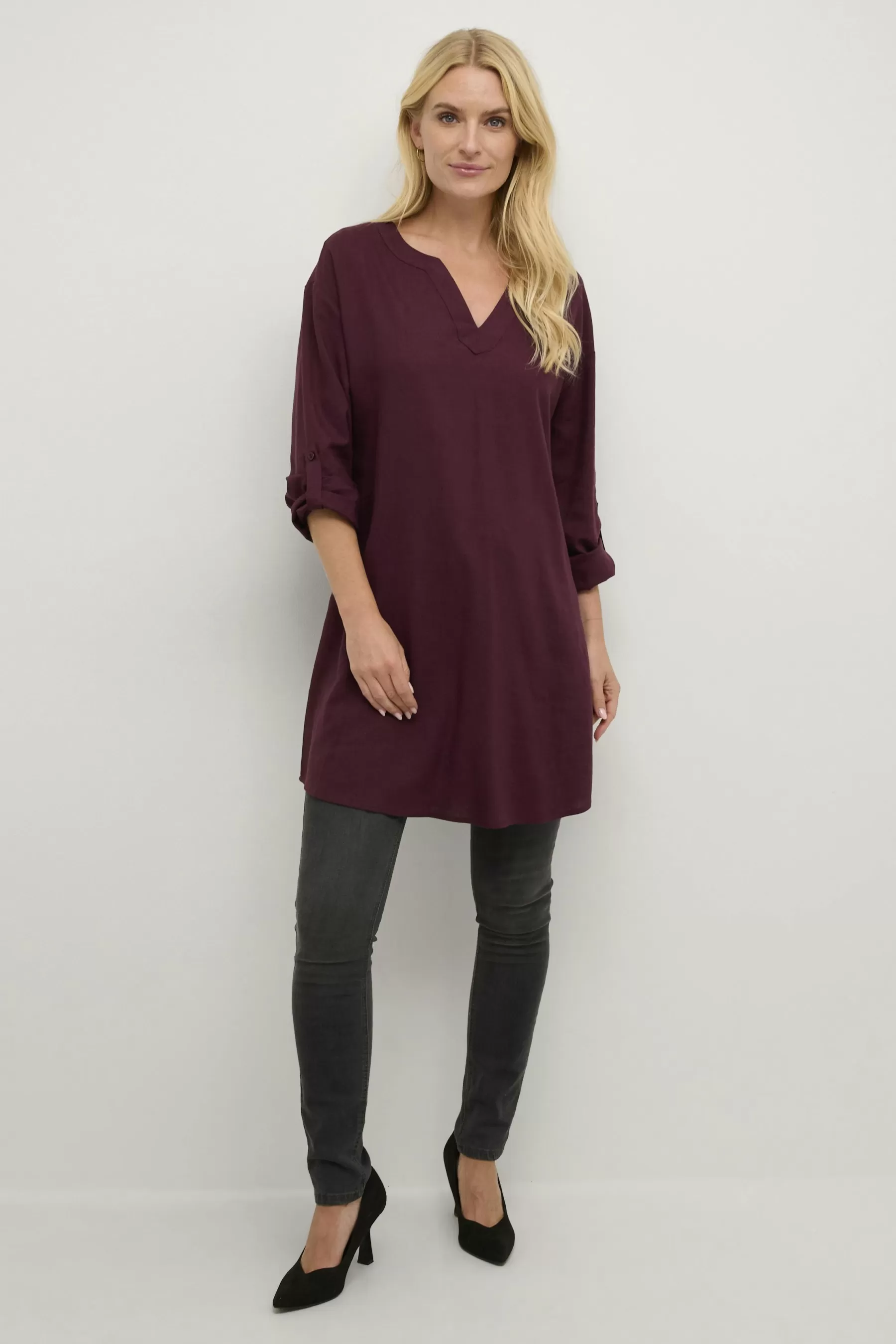 Store CRVenta Linen Tunic Dresses