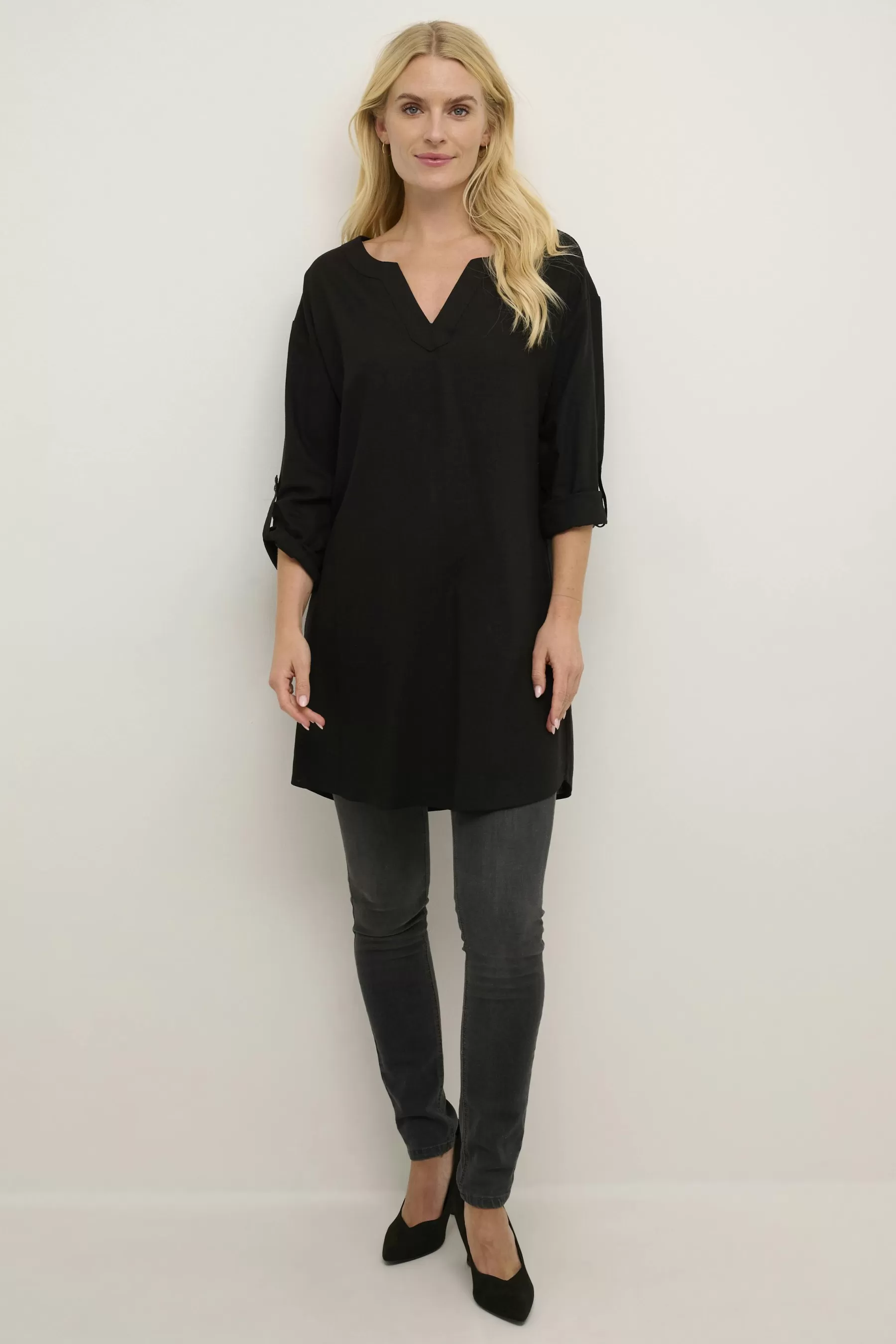 Store CRVenta Linen Tunic Dresses