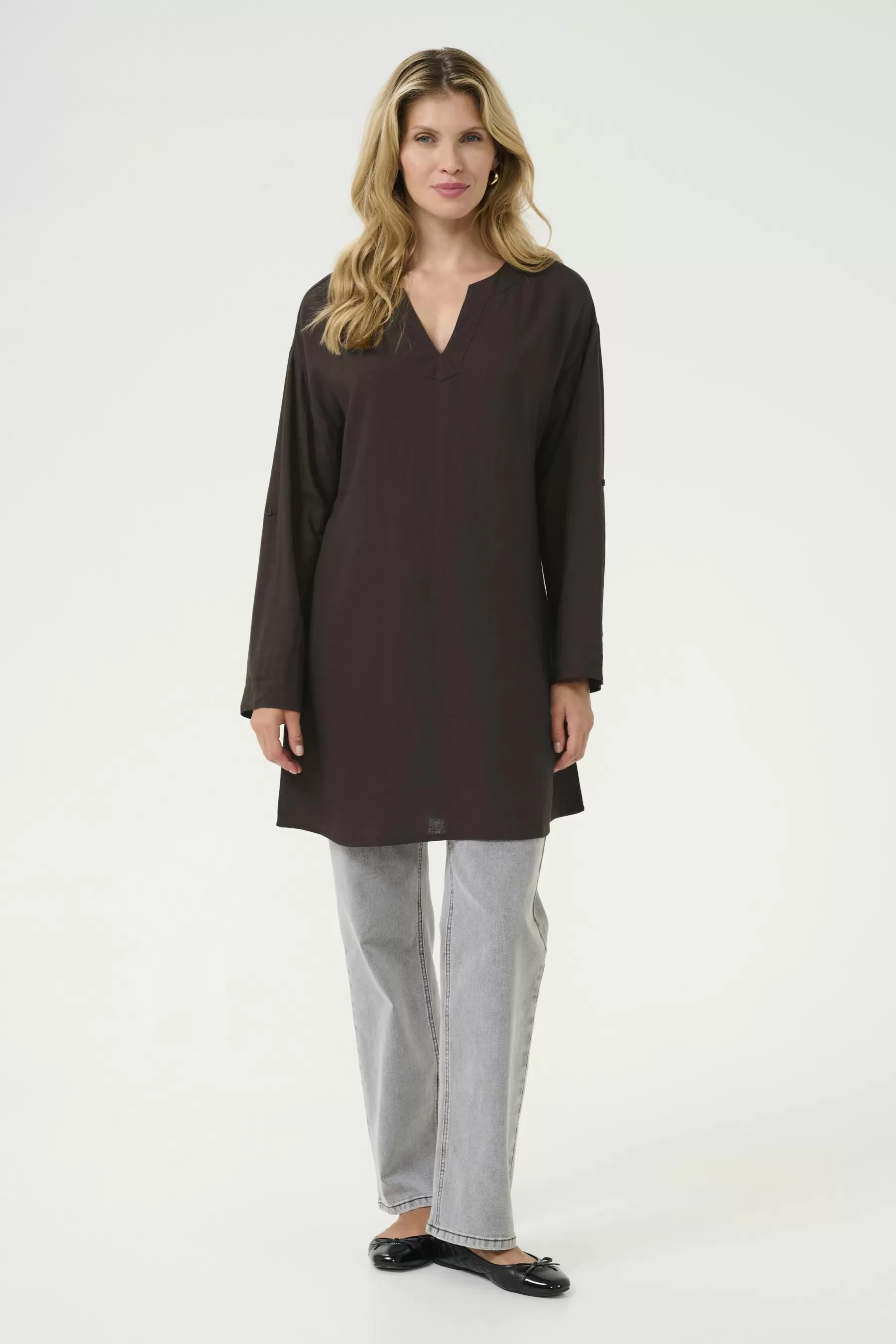 Discount CRVenta Linen Tunic Dresses