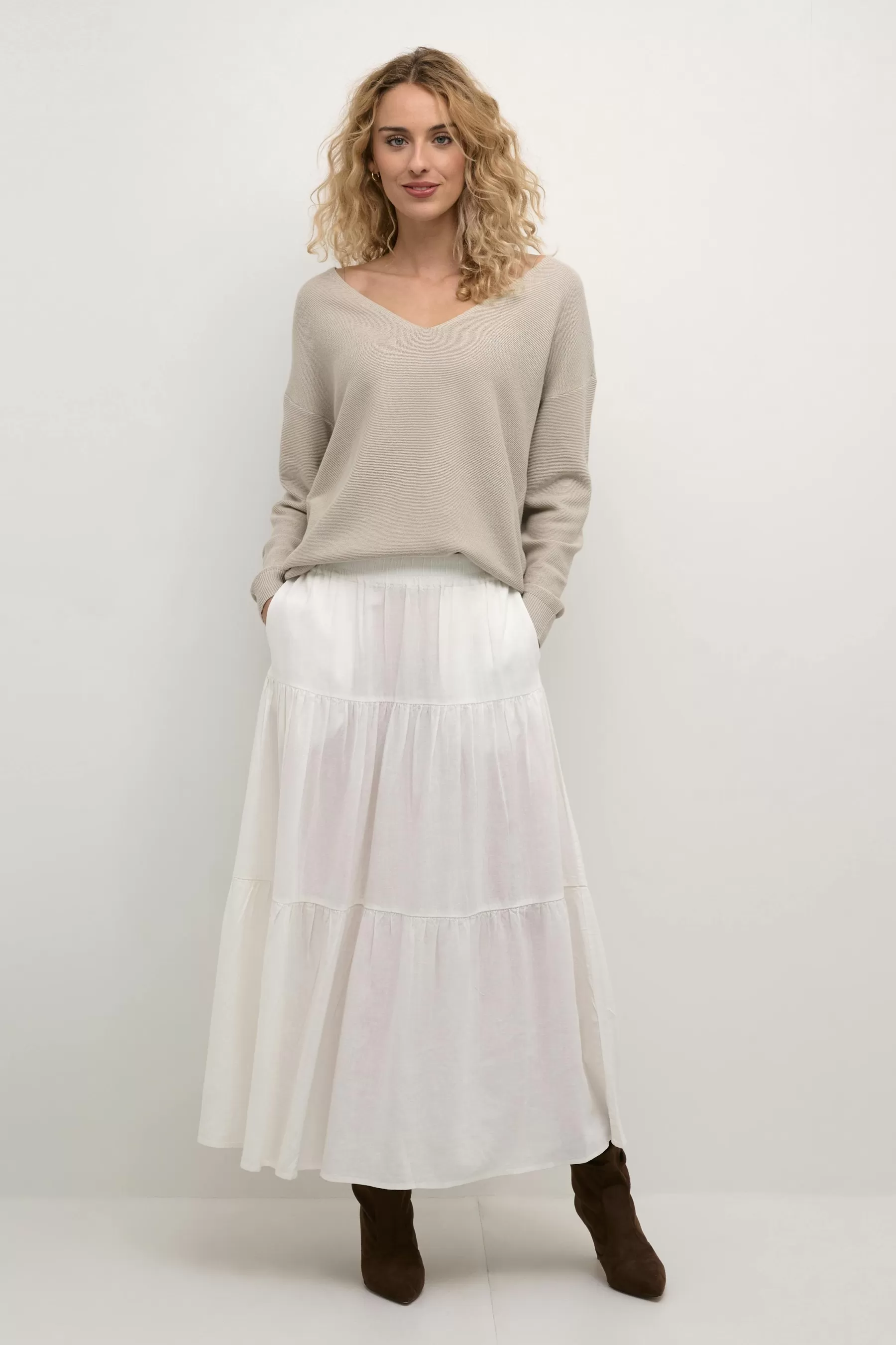 Clearance CRVente Linen skirt Skirts